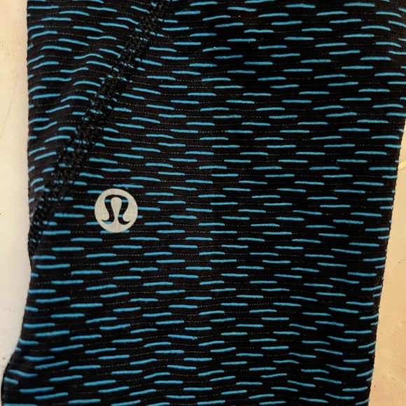 Lululemon Women’s Inspire Leggings Mesh Jacquard Black Indian Ocean C049 - Picture 3 of 8